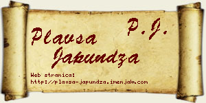 Plavša Japundža vizit kartica